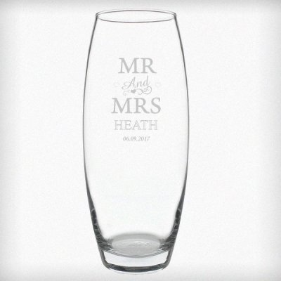 (image for) Personalised Mr & Mrs Bullet Vase