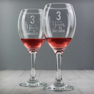 (image for) Personalised Years As... Wine Glass Set