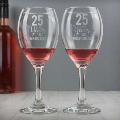 (image for) Personalised Years As... Wine Glass Set