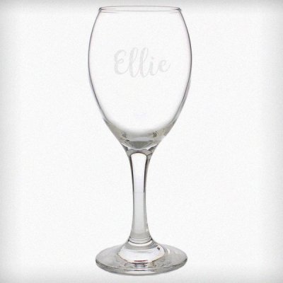 (image for) Personalised Name Only Engraved Wine Glass