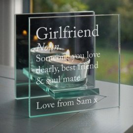 (image for) Personalised Definition Mirrored Glass Tea Light Candle Holder