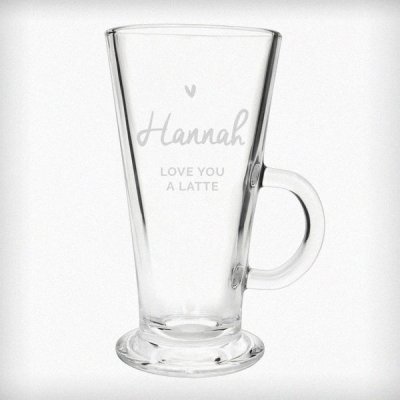 (image for) Personalised Heart Latte Glass