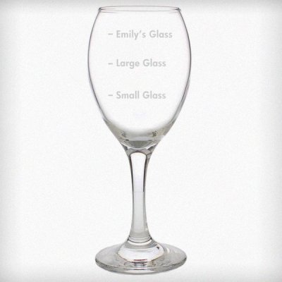 (image for) Personalised Measures Wine Glass