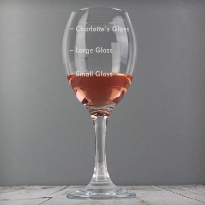 (image for) Personalised Measures Wine Glass