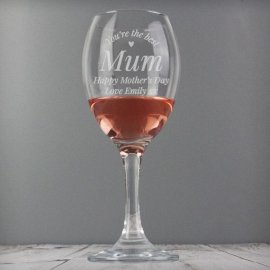 (image for) Personalised You Are The Best Wine Glass
