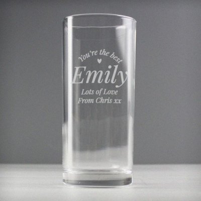 (image for) Personalised You Are The Best Hi Ball Glass