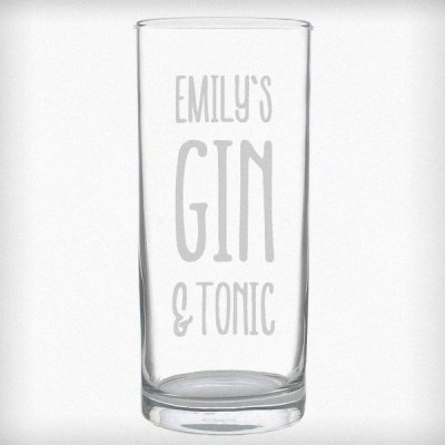 (image for) Personalised Gin & Tonic Hi Ball Glass