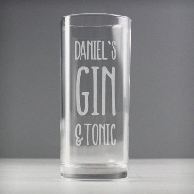 (image for) Personalised Gin & Tonic Hi Ball Glass