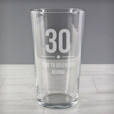 (image for) Personalised Big Age Birthday Pint Glass