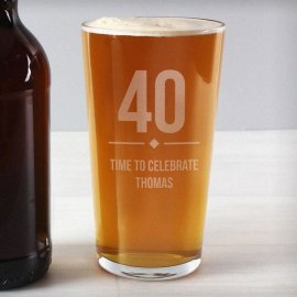 (image for) Personalised Big Age Birthday Pint Glass