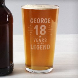 (image for) Personalised Years of This Legend Birthday Pint Glass