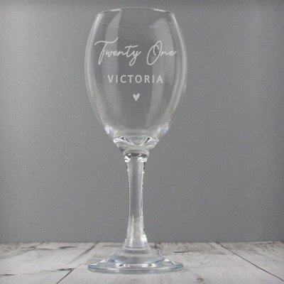 (image for) Personalised Big Age Wine Glass