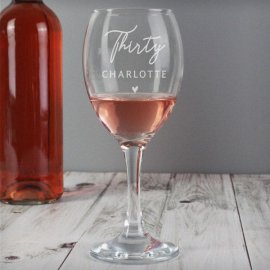 (image for) Personalised Big Age Wine Glass