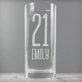 (image for) Personalised Big Age Hi Ball Glass