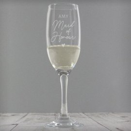 (image for) Personalised Maid of Honour Flute Glass
