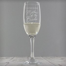 (image for) Personalised Mother of the Bride Flute Glass