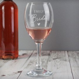 (image for) Personalised Bride Wine Glass