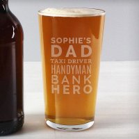 (image for) Personalised 'Dad Jobs' Pint Glass