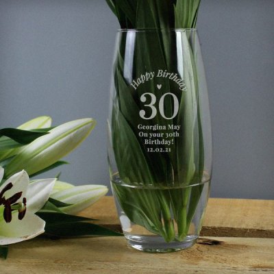 (image for) Personalised Happy Birthday Bullet Vase