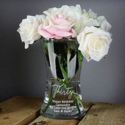 (image for) Personalised Big Age Glass Vase