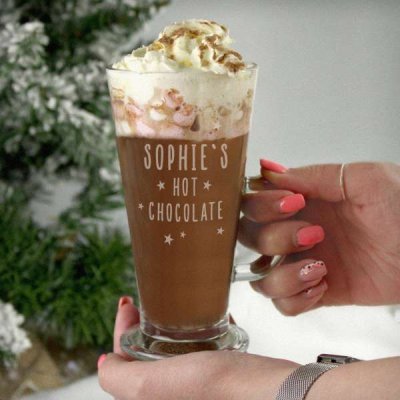 (image for) Personalised Stars Hot Chocolate Latte Glass