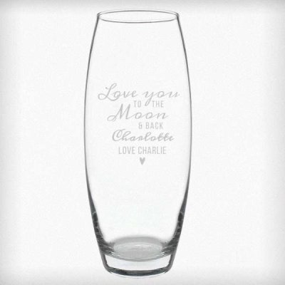 (image for) Personalised Love You To The Moon and Back Bullet Vase