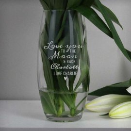 (image for) Personalised Love You To The Moon and Back Bullet Vase