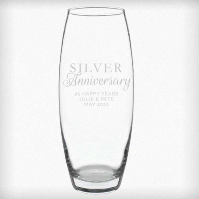 (image for) Personalised 'Silver Anniversary' Bullet Vase