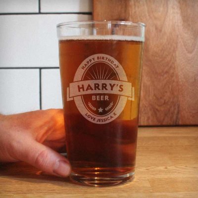 (image for) Personalised Beer Label Pint Glass