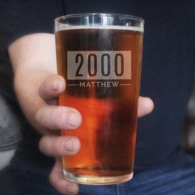 (image for) Personalised Name & Date Pint Glass