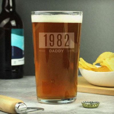 (image for) Personalised Name & Date Pint Glass