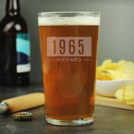 (image for) Personalised Name & Date Pint Glass