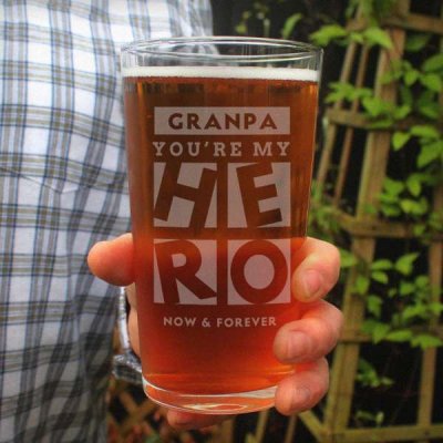 (image for) Personalised My Hero Pint Glass