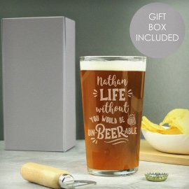 (image for) Personalised Un-beer-able Pint Glass