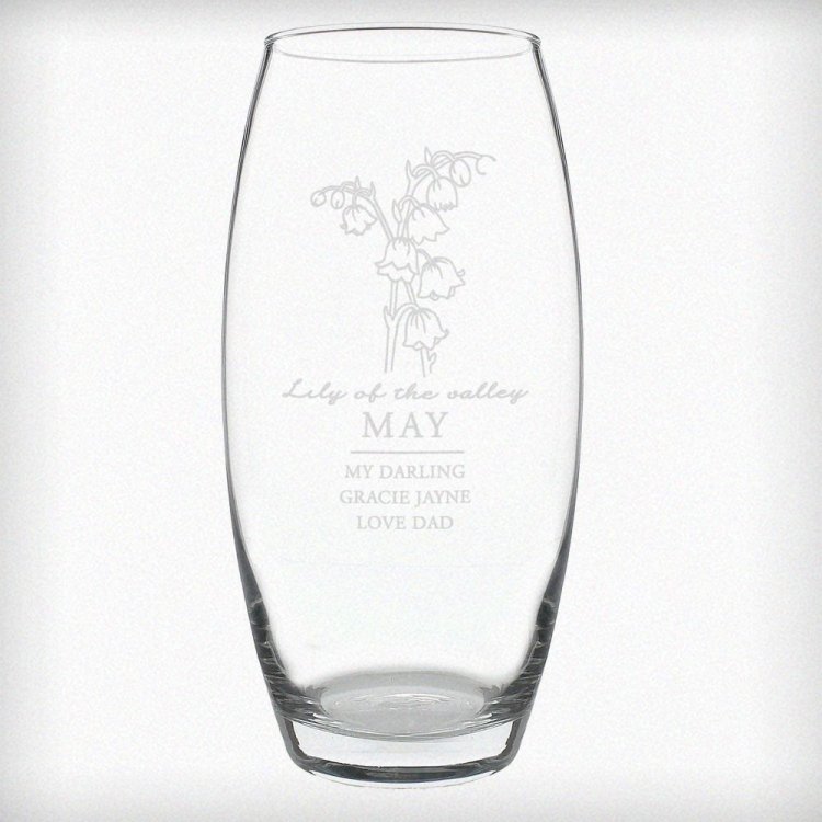 Modal Additional Images for Personalised May Birth Flower Bullet Vase