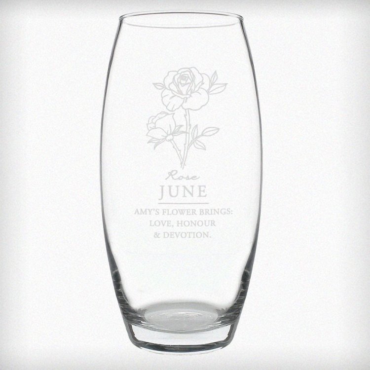 Modal Additional Images for Personalised June Birth Flower Bullet Vase