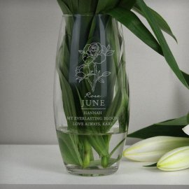 (image for) Personalised June Birth Flower Bullet Vase