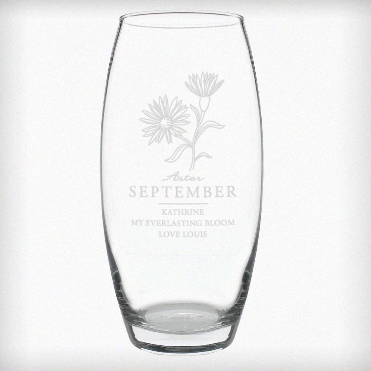 Modal Additional Images for Personalised September Birth Flower Bullet Vase