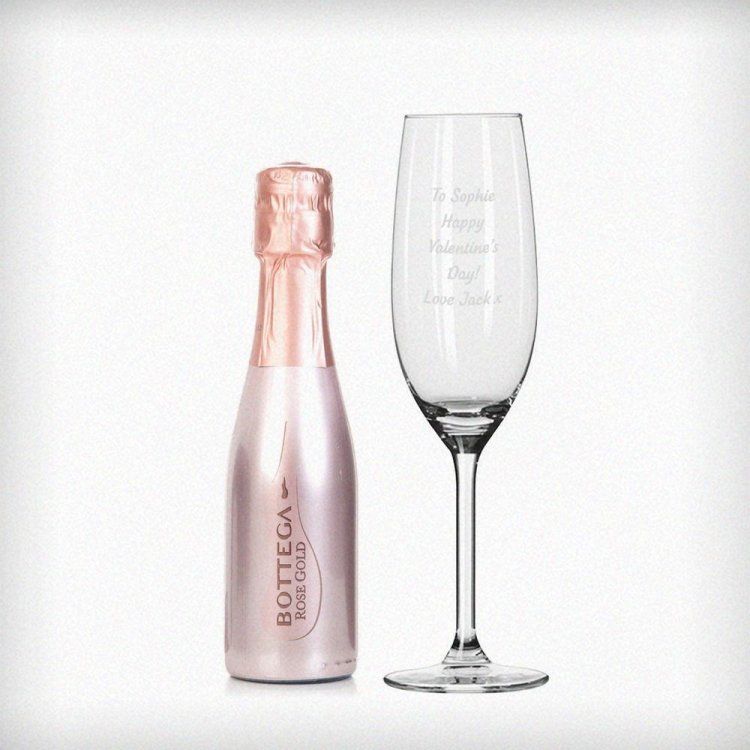 Modal Additional Images for Personalised Flute & Mini Rose Bottega Prosecco Set