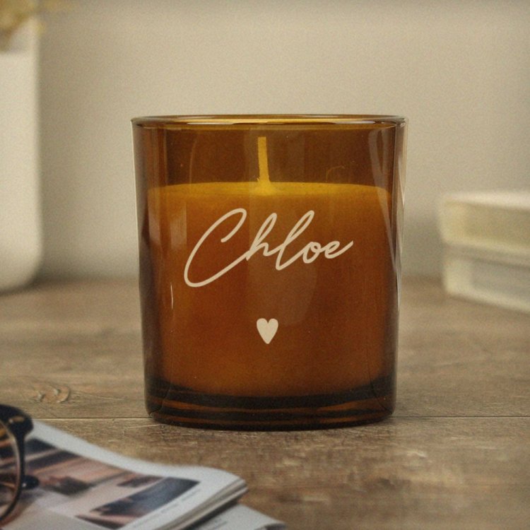 Modal Additional Images for Personalised Amber Glass Candle