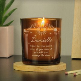 (image for) Personalised Celestial Amber Glass Candle