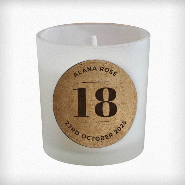 Modal Additional Images for Personalised Birthday Cork Label Candle Jar
