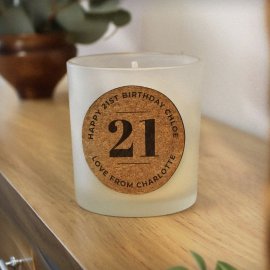 (image for) Personalised Birthday Cork Label Candle Jar