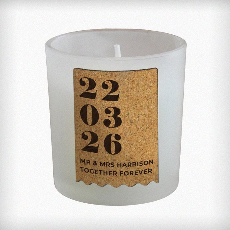 Modal Additional Images for Personalised Anniversary Cork Label Candle Jar