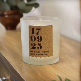 (image for) Personalised Anniversary Cork Label Candle Jar
