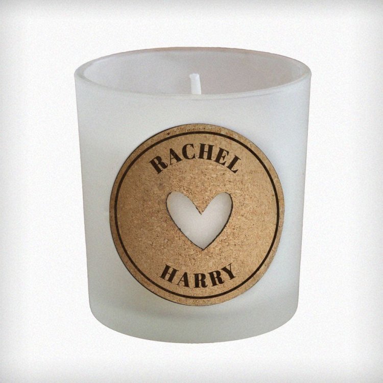 Modal Additional Images for Personalised Heart Cork Label Candle Jar