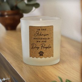 (image for) Personalised Paw Print Cork Label Candle Jar