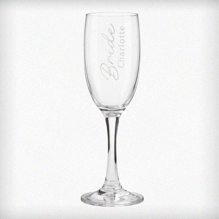 Modal Additional Images for Personalised Bride Elegant Flute Glass