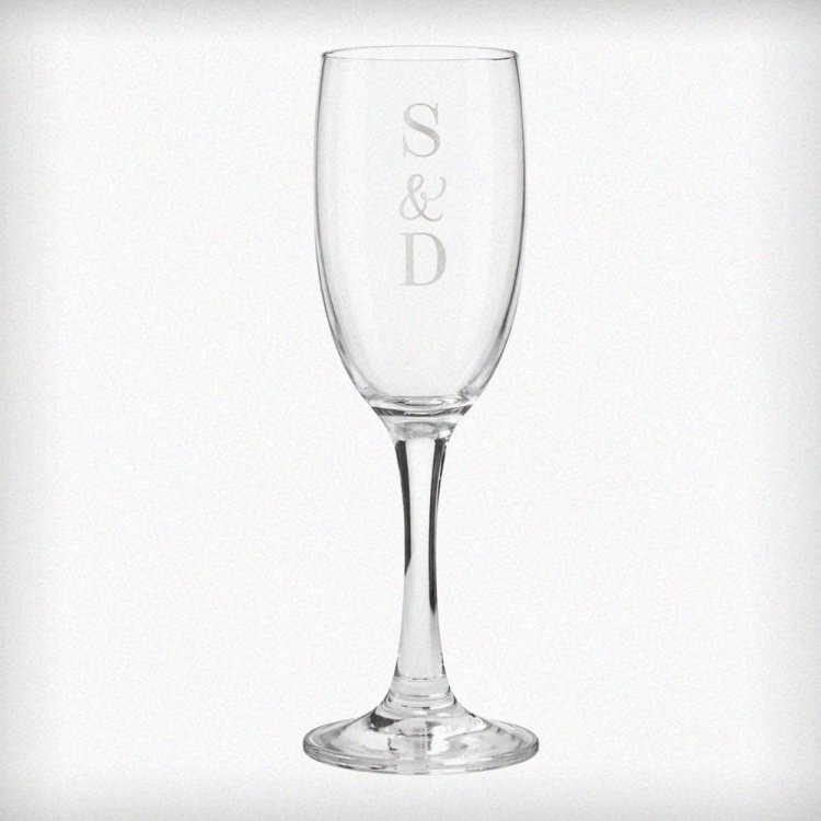 Modal Additional Images for Personalised Couples Initials Flute Glass
