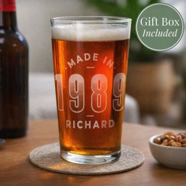 (image for) Personalised Made in Pint Glass